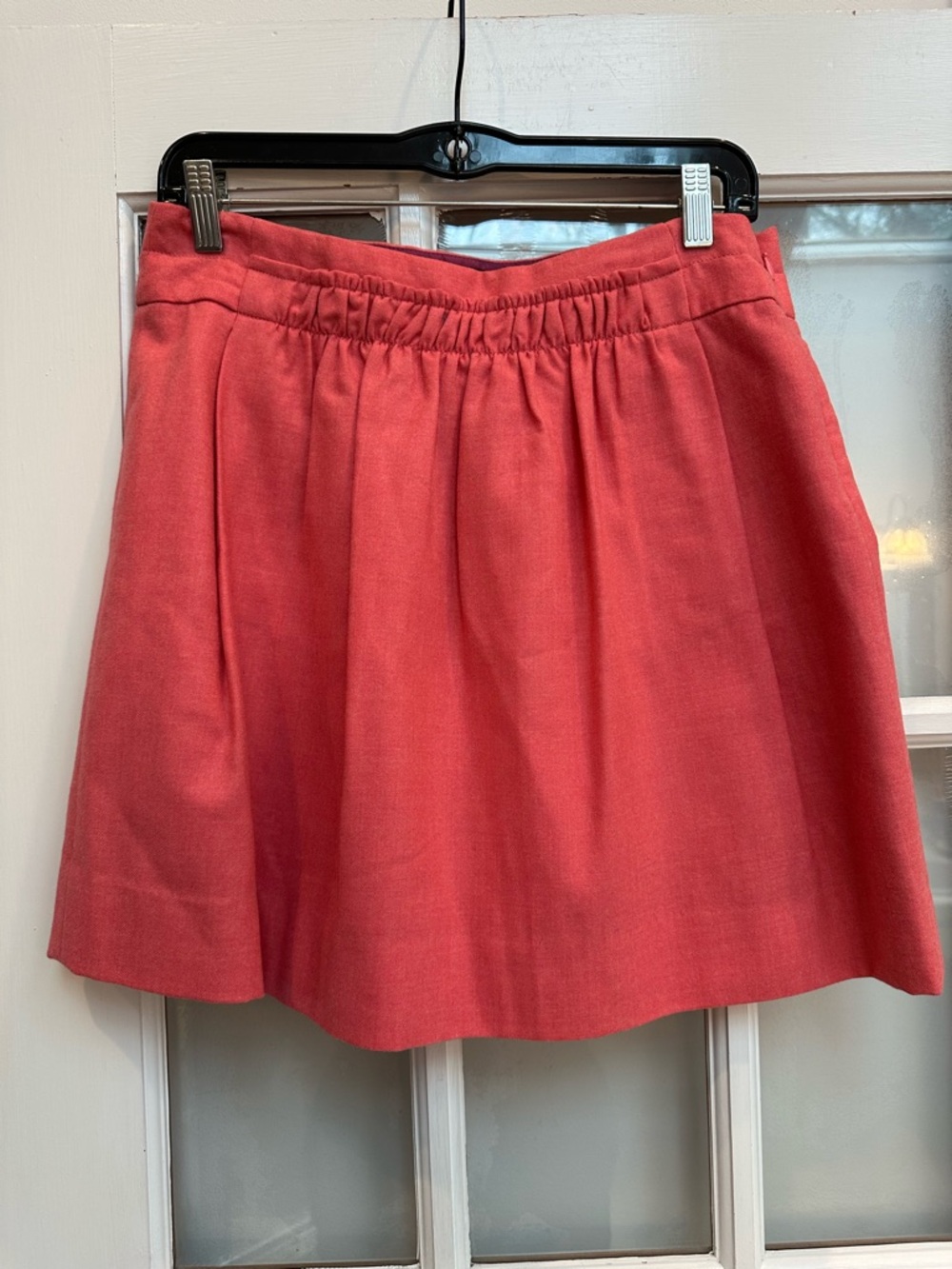 J. Crew Wool Career Preppy Chic Coral A-Line Mini Skirt Women’s Size 6 Small